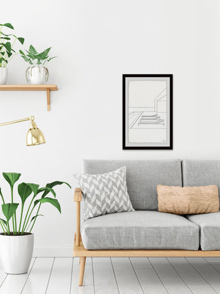 "Sun Chairs" Framed Painting Print, 24"x36"