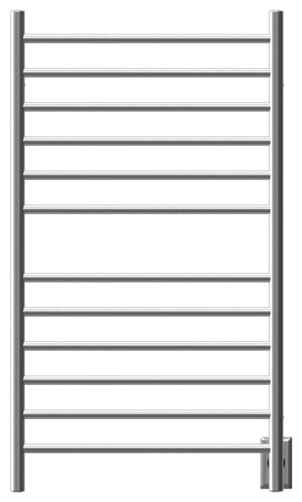 Amba Radiant Large Hardwired Straight Heated Towel Rack, Brushed