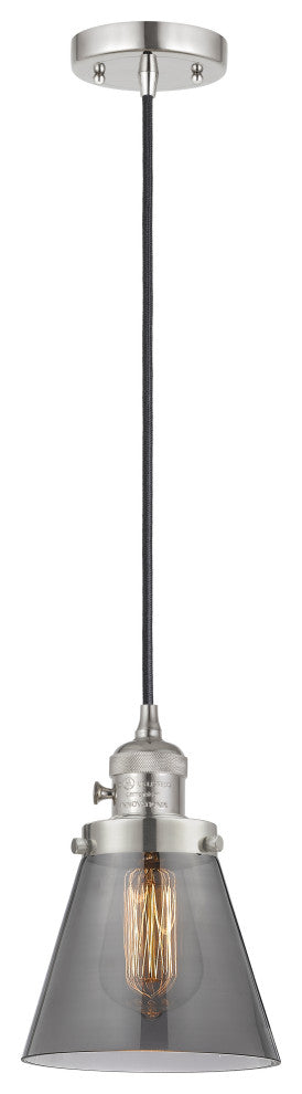 Innovations 201CSW-PN-G63 Cone 1 Light Mini Pendant, Switch, Polished Nickel