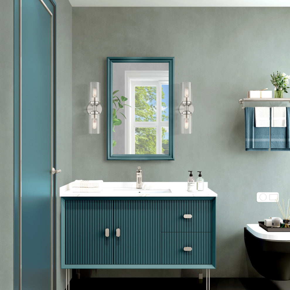 Whittier 2-Light Brushed Nickel Vanity Sconce