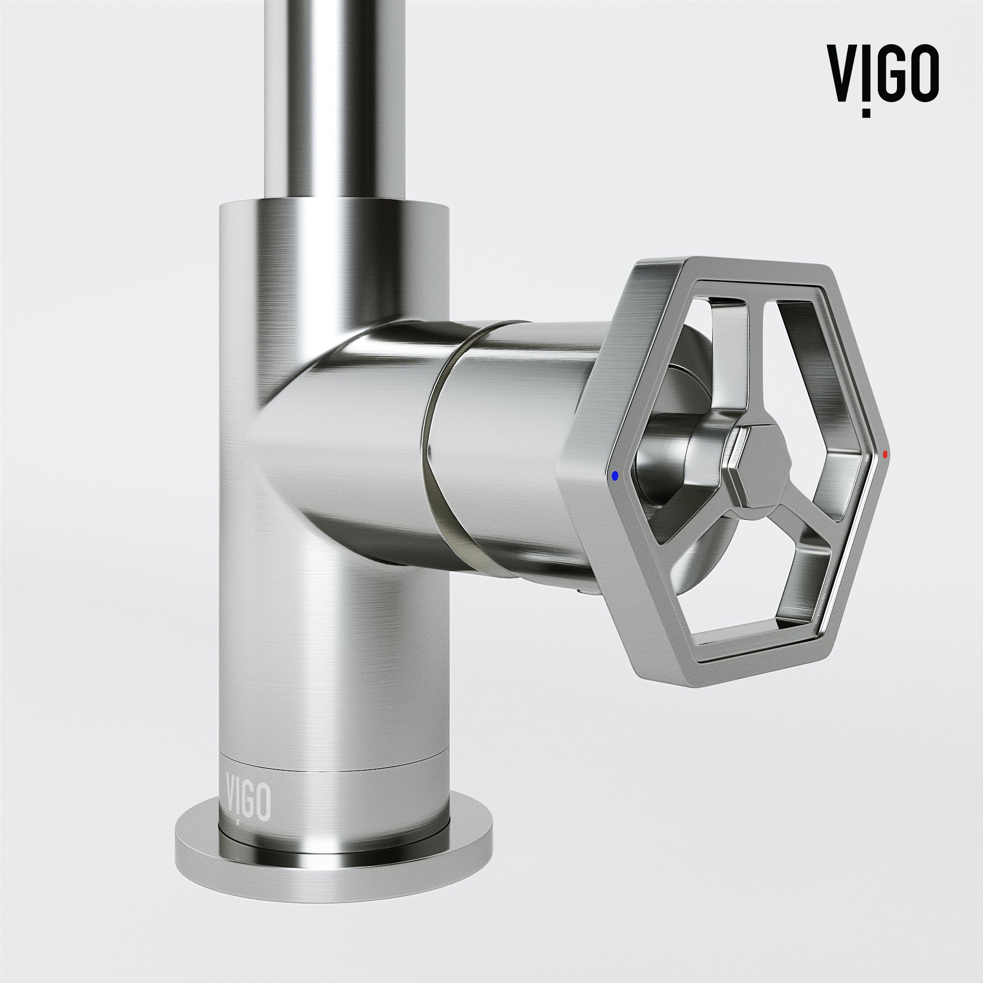 VIGO Ruxton 9" H Single Handle Single Hole Bathroom Faucet, Brushed Nickel, Without Extras
