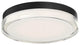 Dot 12" LED Round Flush Mount 3500K, Black