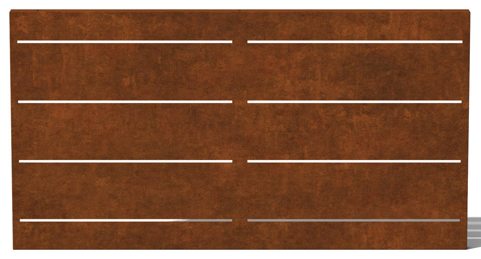 Alta Corten Steel Decorative Screen Panel, Linear