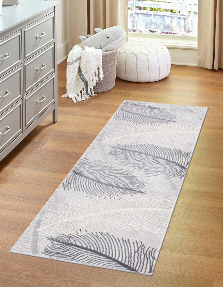 Unique Loom Camilla Finsbury Rug, Gray, 2'x6'