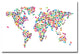 ''World Map - Cats'' Canvas Art by Michael Tompsett