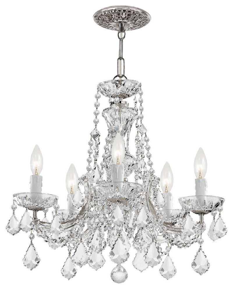Crystorama Lighting Group 4476-CL-MWP Maria Theresa 5 Light 20"W - Polished