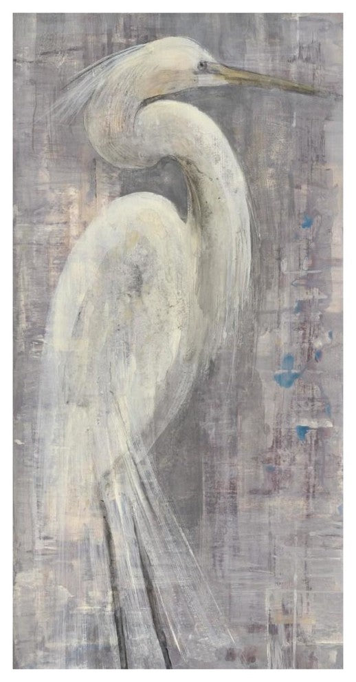 "Coastal Egret I Legs" Digital Paper Print by Albena Hristova, 20"x38"