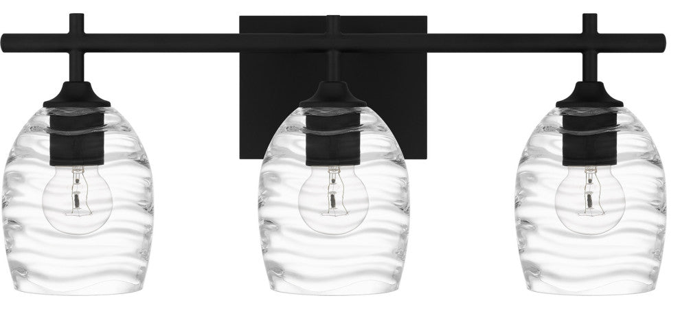 Quoizel LCY8622 Lucy 3 Light 22"W Vanity Light - Matte Black