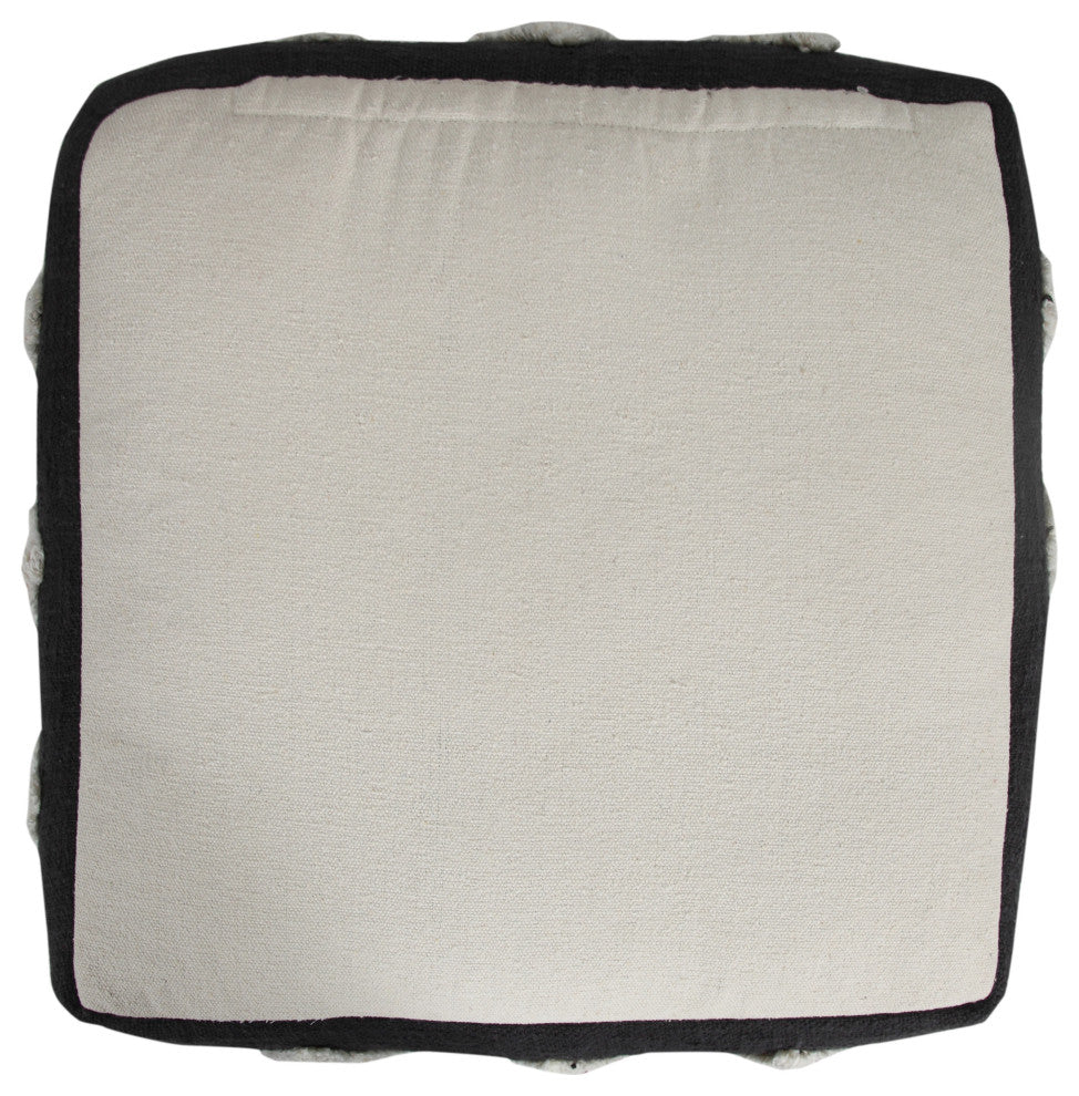 Textured Overlapping Diamonds Pouf Ottoman