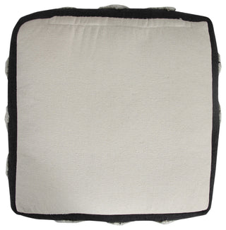 Textured Overlapping Diamonds Pouf Ottoman