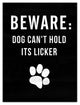 Dog Licker 18x24 Canvas Wall Art