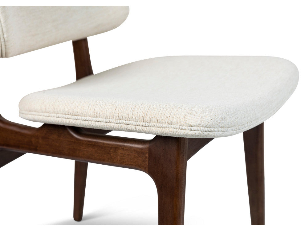 Modern Brazilian, Ariel, Side Chair, Nogal/Medley Ivory