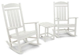 Polywood Presidential Rocker 3-Piece Set, White
