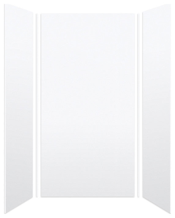 Transolid SaraMar 36"x36"x72" 3-Piece Shower Wall Kit, White Velvet