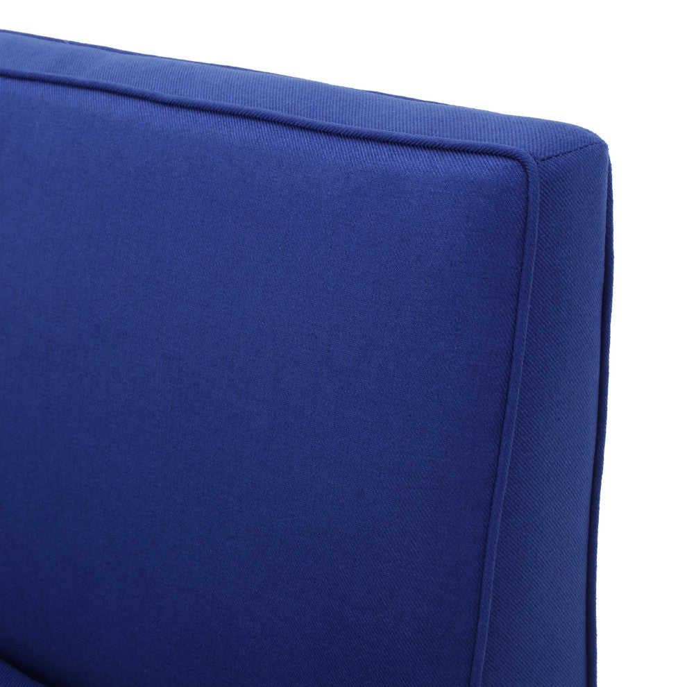 GDF Studio Charlotte Modern Simple Elegant Fabric Loveseat, Royal Blue