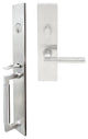 Sunrise Lever, Mortise Entry Handleset, Satin Stainless Steel, Left Hand Reverse