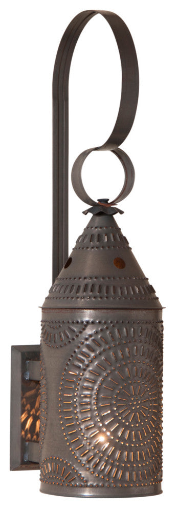 15" Electrified Wall Lantern, Kettle Black