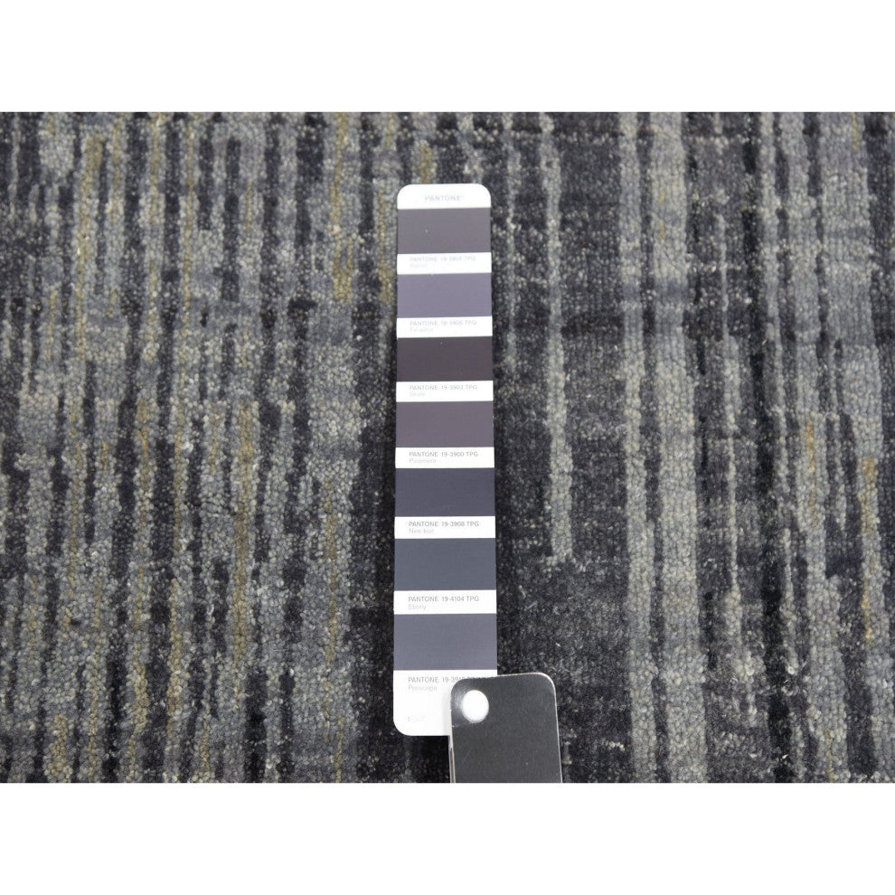 Blue/Gray Modern Ombre Hand Knotted Densely woven Square Oriental Rug12'1"x12'2"
