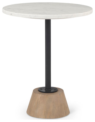 Maxwell Marble Top Pedestal End/Side Table