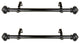 Dani 1" Diameter Side Curtain Rod 12-20" Long, Set of 2, Black