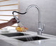 Runfine Hands Free Single-Handle Pull down Sprayer Kitchen Faucet Chrome