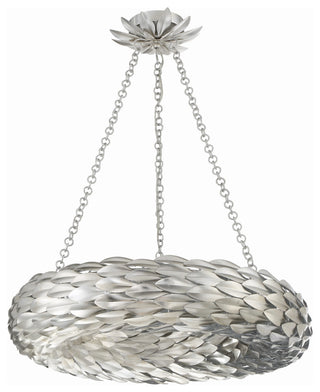 CRYSTORAMA Broche 6 Light Antique Silver Pendant