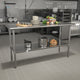 Stainless Steel 18 Gauge Work Table with Undershelf - NSF Certified, 60"w X 24"d