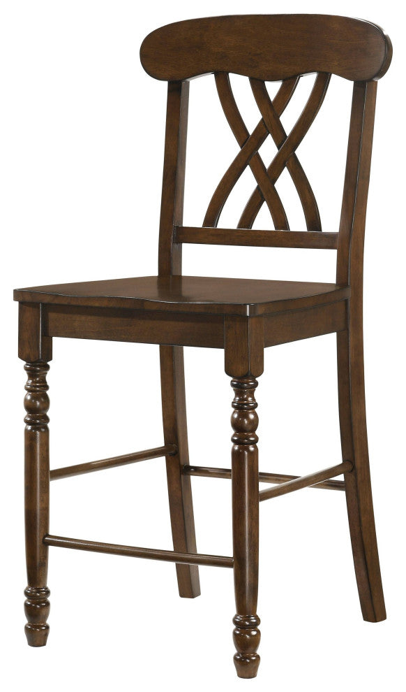 Dylan Counter Height Chair, Set of 2, Walnut Finish