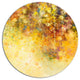 White Flowers And Soft Color Leaves, Flower Round Metal Wall Art, 36"