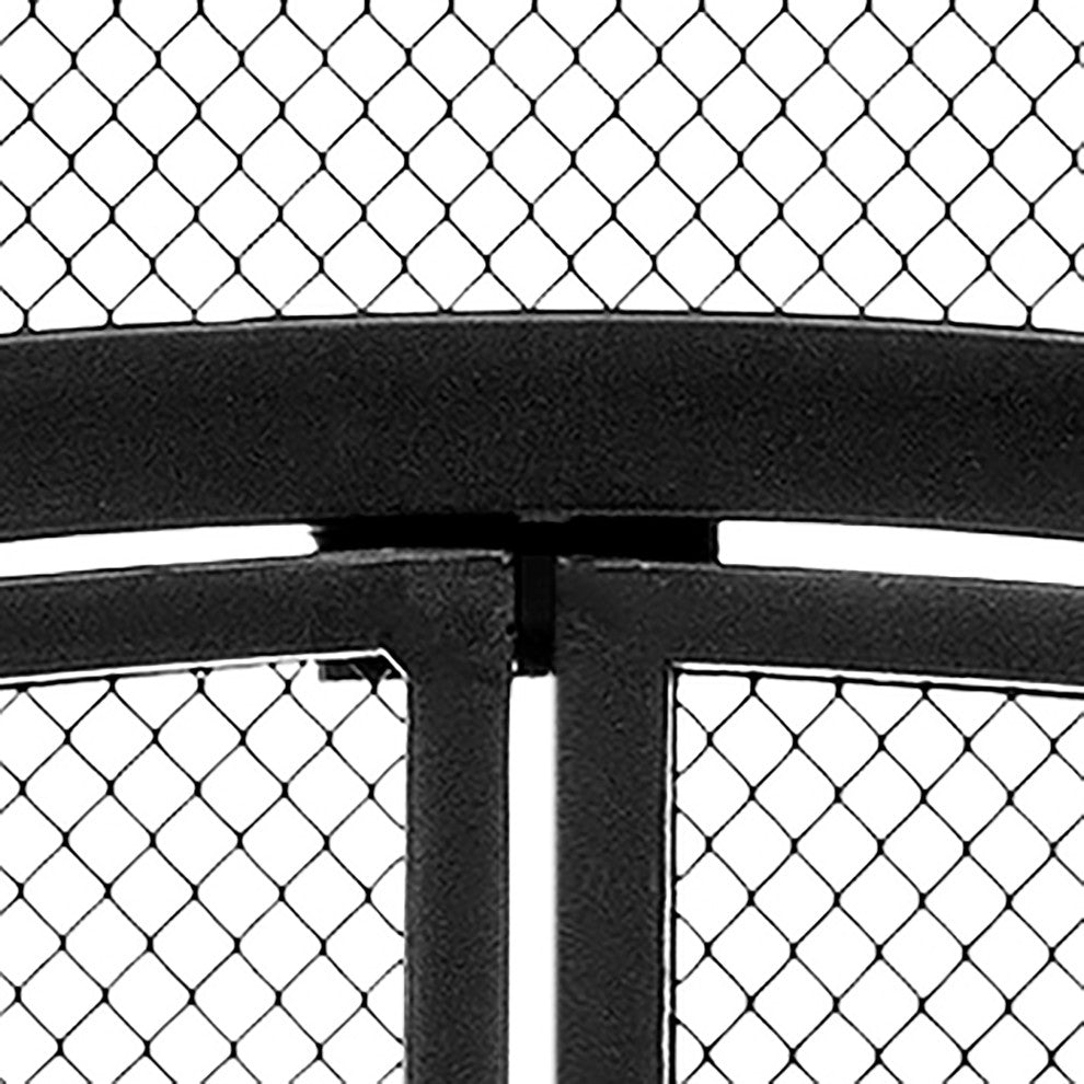 2-Panel Iron Fireplace Screen