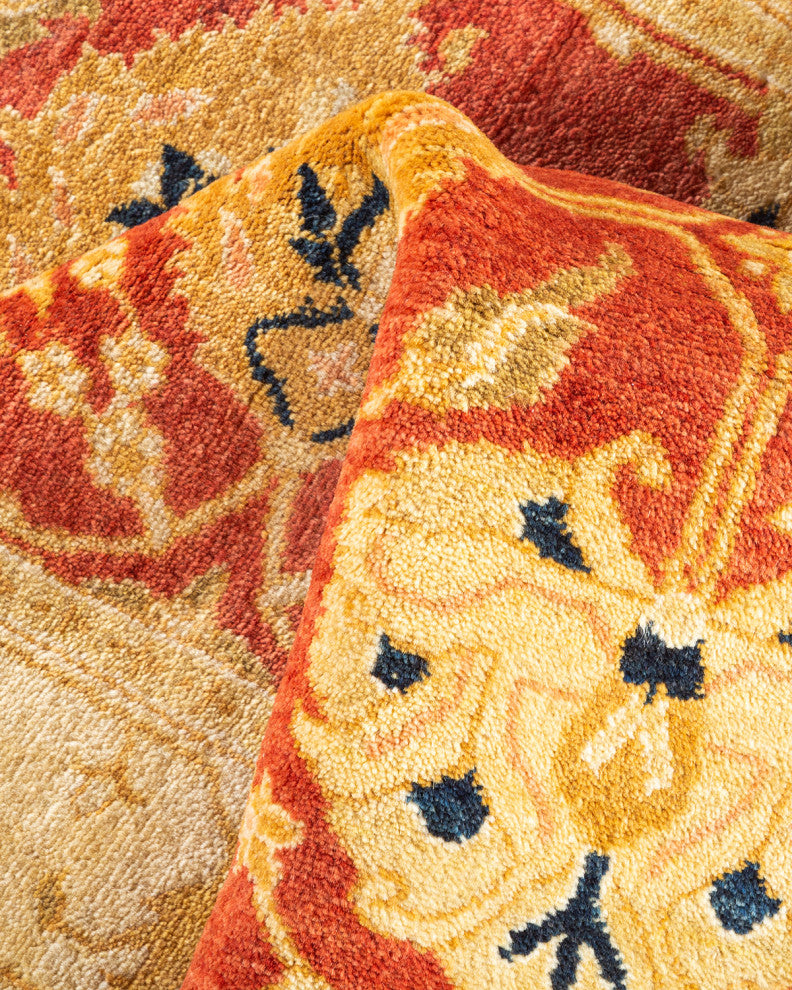 Thandwe One-of-a-Kind Hand-Knotted Runner Orange, 3'0"x14'7"