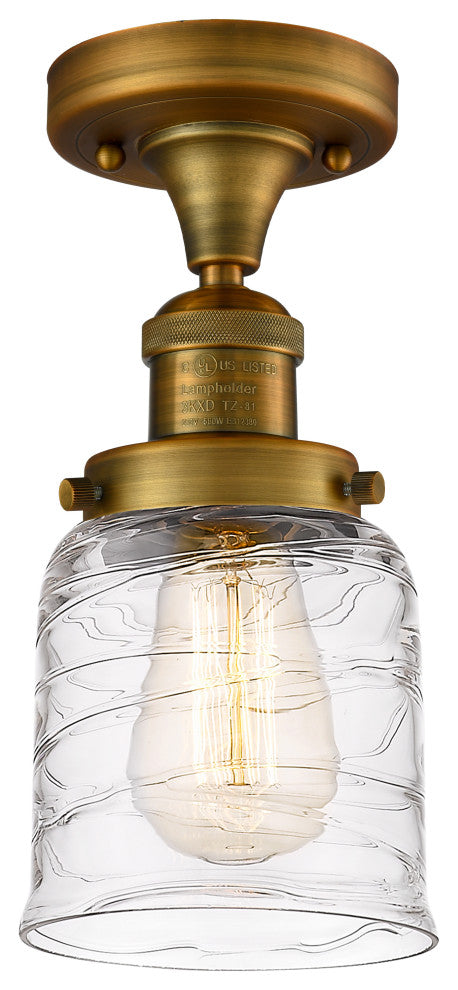 Innovations 517-1CH-BB-G513-LED 1-Light Semi-Flush Mount, Brushed Brass