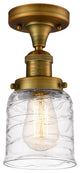 Innovations 517-1CH-BB-G513-LED 1-Light Semi-Flush Mount, Brushed Brass