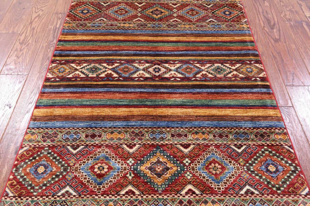 Khorjin Super Kazak Hand Knotted Wool Rug 3' 3" X 4' 10" - Q12321