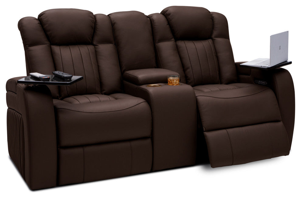 Seatcraft Cavalry Home Theater Seating, Brown, Loveseat