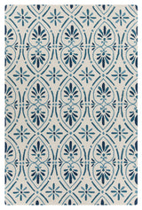 Terra Area Rug, Blue and Cream, 5'x7'6"