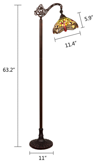 Anisoptera Purity 1 Light Reading Floor Lamp 11" Shade