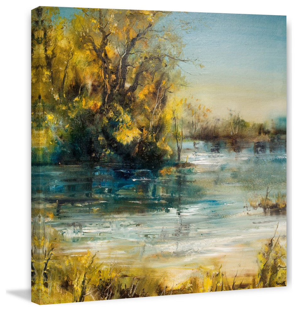 "Life Is a Deep River" Painting Print on Wrapped Canvas, 40x40