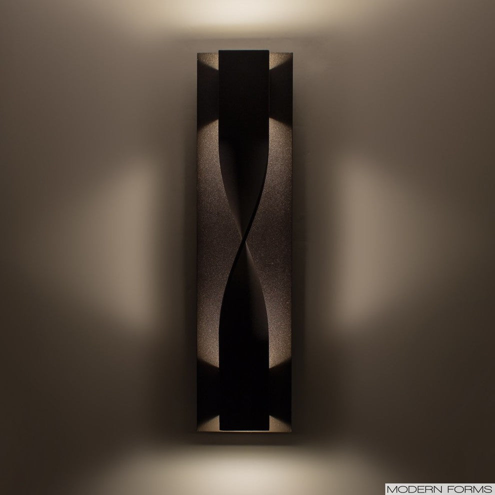 Modern Forms Twist LED Wall Light, Bronze