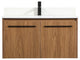 VF44536WB-BS 36" Single Bathroom Vanity, Walnut Brown With Backsplash