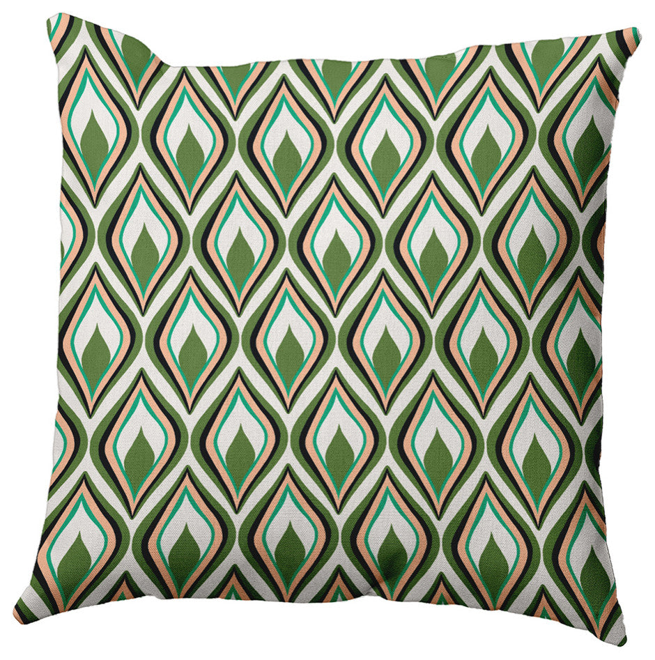 Feathers Accent Pillow, Scallion, 16"x16"