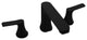 2-Handle 3-Hole Widespread Bathroom Faucet, Matte Black