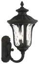 Textured Black Traditional, Victorian, Sculptural, Outdoor Wall Lantern