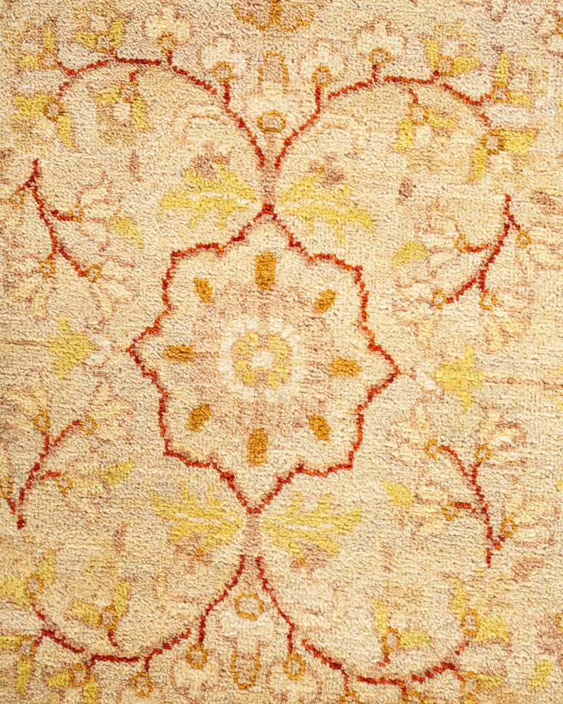Mogul, One-of-a-Kind Hand-Knotted Runner Rug Ivory, 10' 3" x 17' 4"