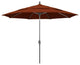 11' Grey Collar Tilt Crank Aluminum Umbrella, Pacifica, Brick