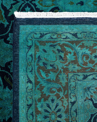 Overdyed, One-of-a-Kind Hand-Knotted Area Rug Blue, 6'2"x8'4"