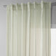 Aruba Gold Striped Linen Sheer Curtain Single Panel, 50"x108"