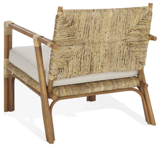 Safavieh Couture Elexa Banana Weaving Accent Chair, Natural/White
