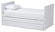 Linna Walnut Twin Daybed With Trundle, White