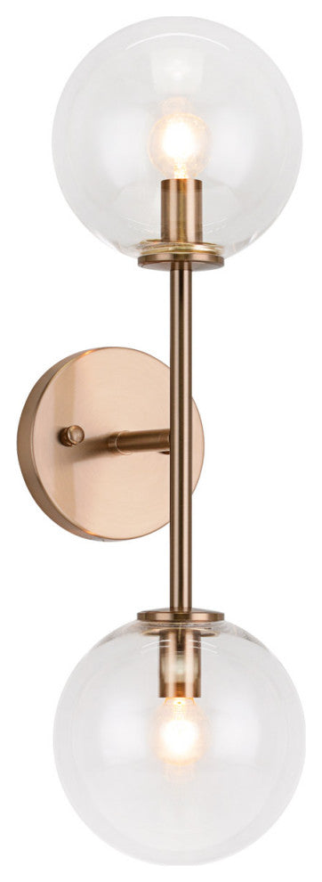 Matteo Lighting W81702AGCL Wall Sconce Light, Finish